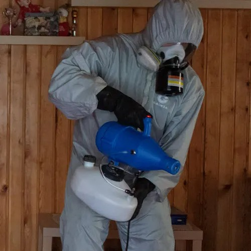 ФОТО Дезинфекция в рабочем поселке Московской области Бутово